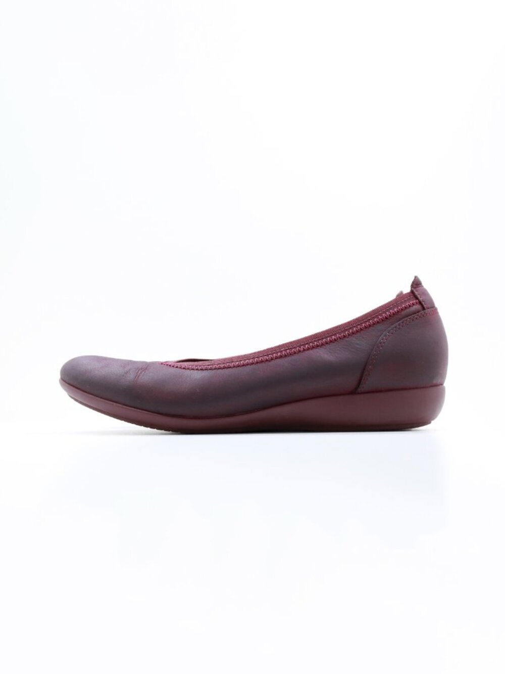 Dansko Kristen Burgundy Leather Comfort Ballet Flats - 9.5/EU 40